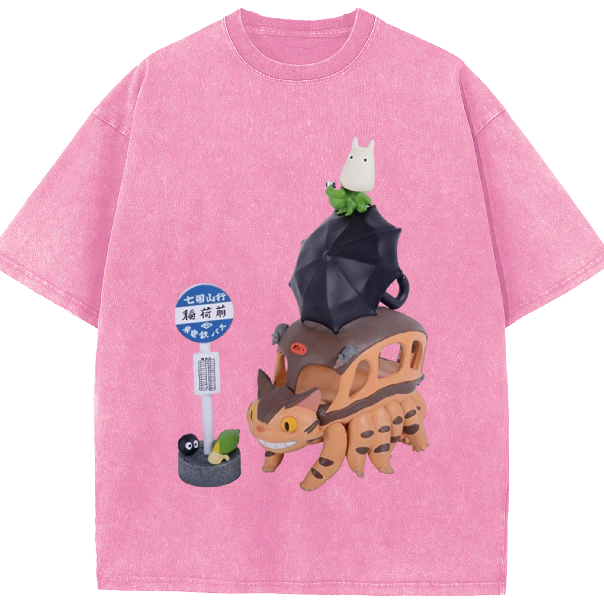 （画像用） となりのトトロ 草壁メイ 草壁サツキ My Neighbor Totoro Satsuki Kusakabe Mei Kusakabe 綿100% ヴィンテージ風 半袖Tシャツ（フロントプリント）